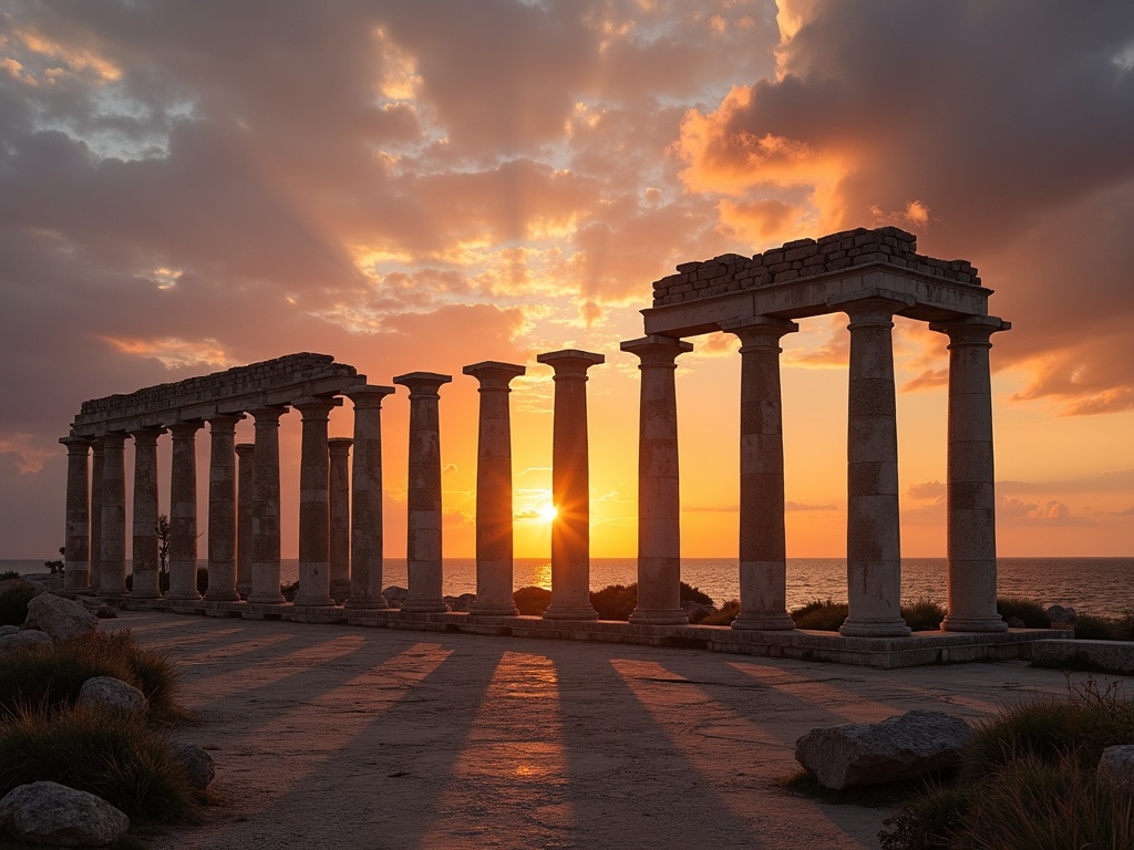 'Colonne Romane di Brindisi, famoso punto di riferimento a Brindisi, Italia'