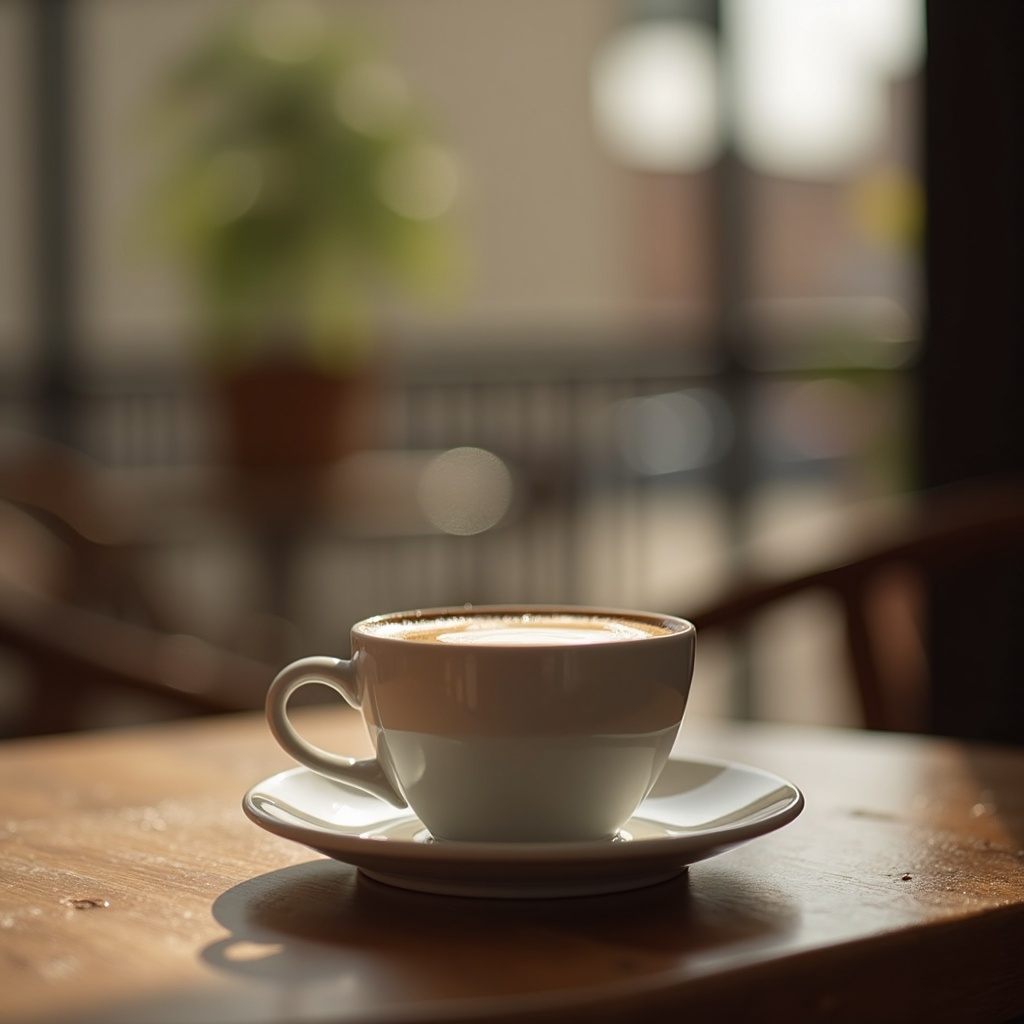 Dettaglio di viaggio a Cagliari: A close-up of a coffee cup on a table