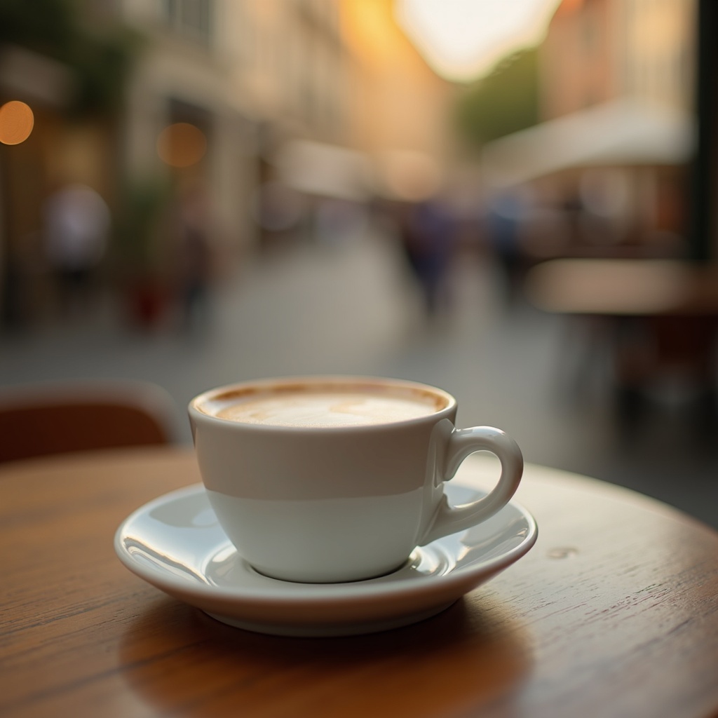 Dettaglio di viaggio a Carpi: A close-up of a coffee cup on a table