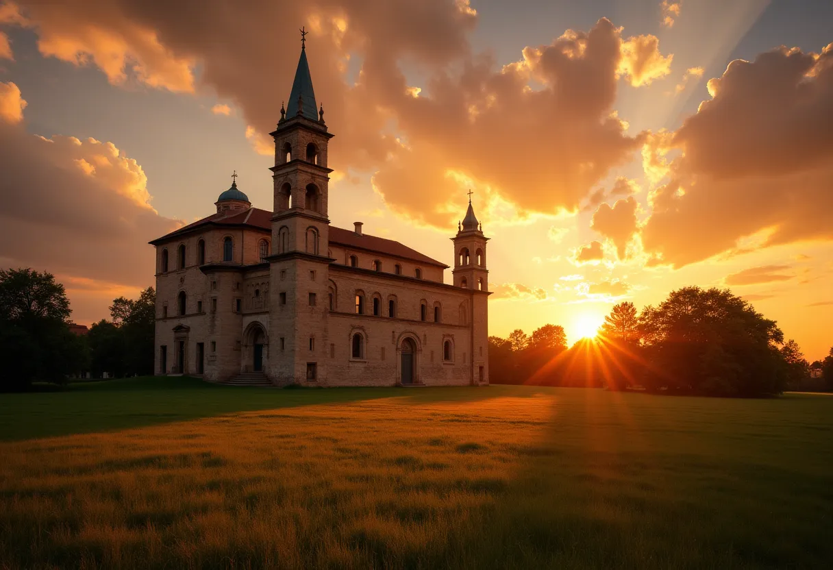 'Abbazia di San Mercuriale, famoso punto di riferimento a Forlì, Italia'
