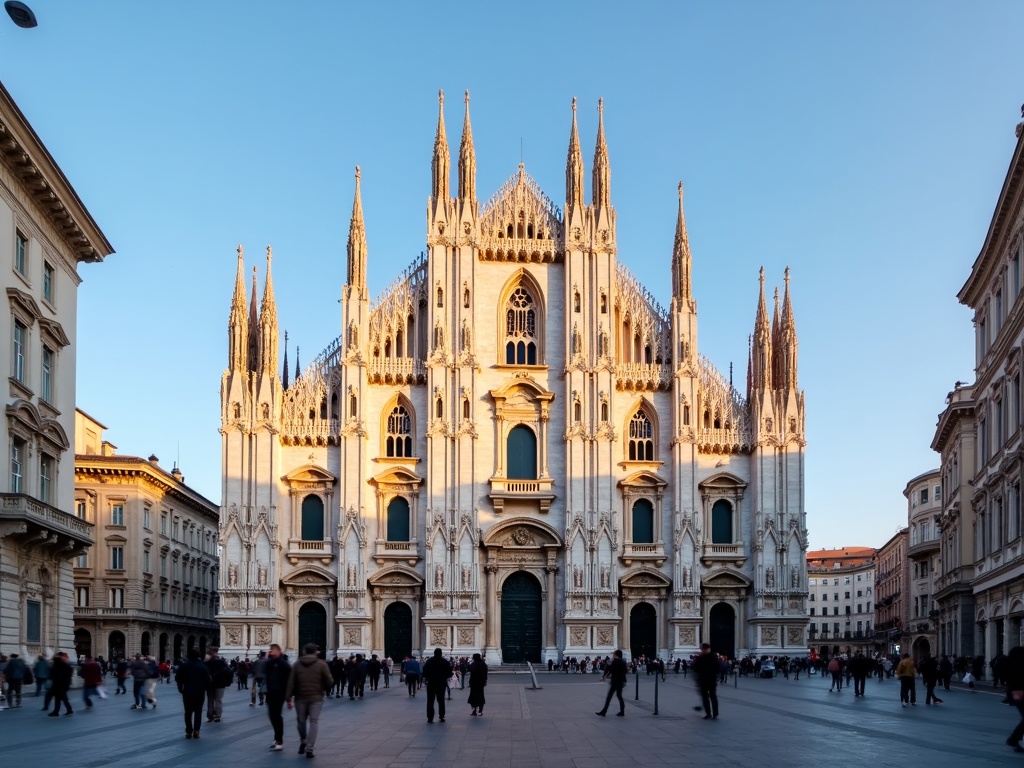 Duomo di Milano, famoso monumento a Milano, Italia