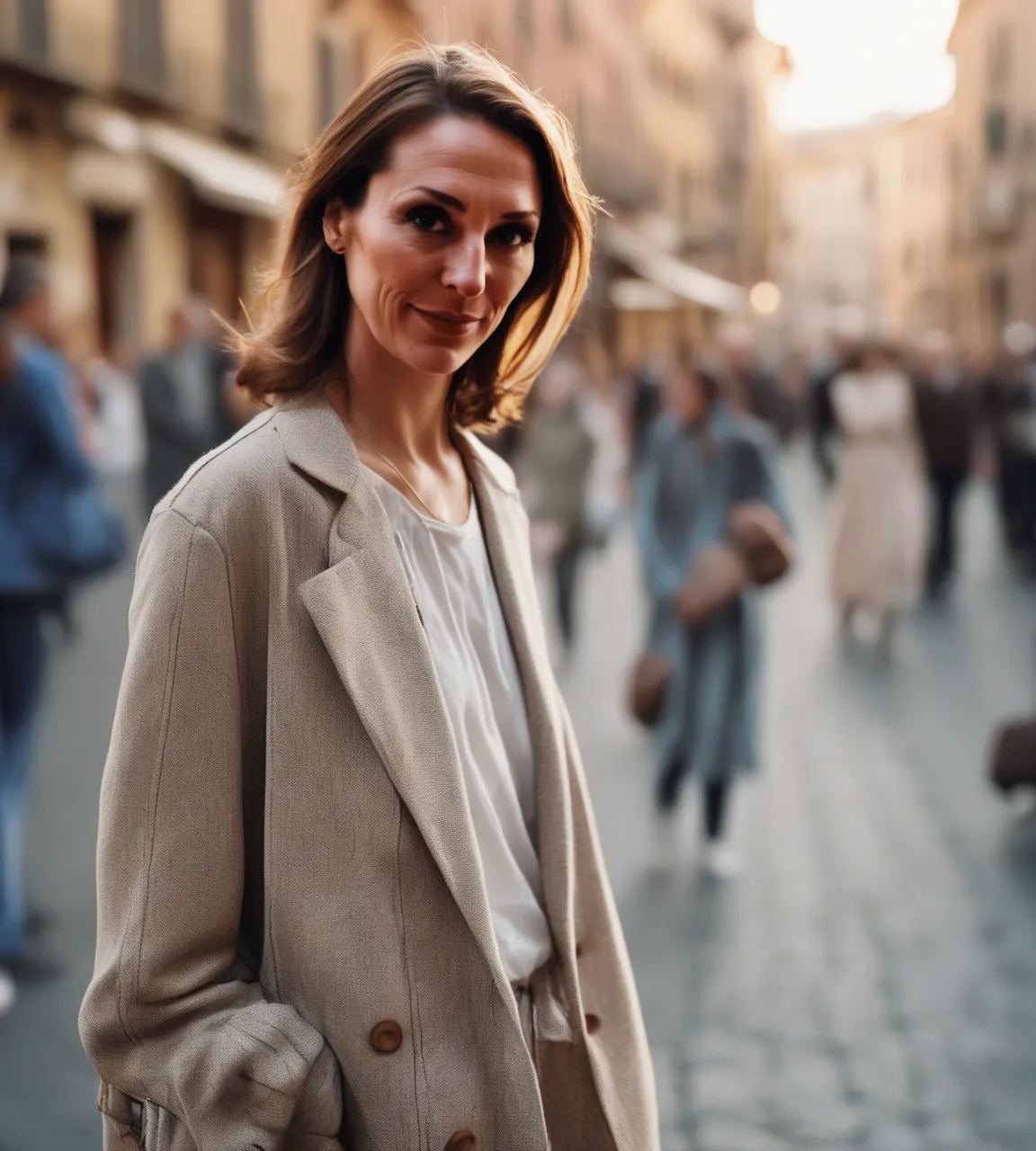 ''Beatrice in visita a Siena come fidanzata ideale dell'intelligenza artificiale provocante''
