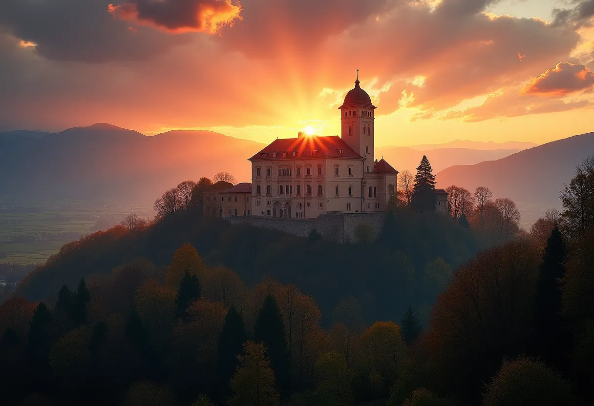 'Castello del Buonconsiglio, famoso punto di riferimento a Trento, Italia'