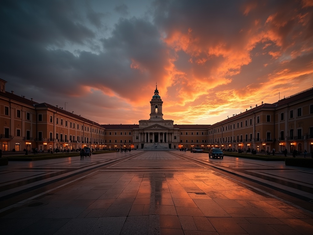 Piazza Unità d'Italia, famoso monumento a Trieste, Italia