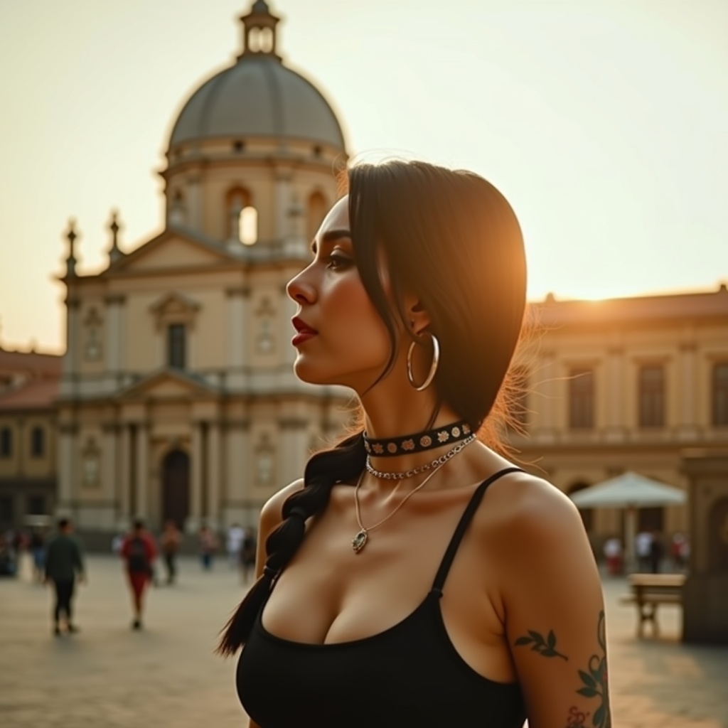 Beatrice visita Basilica di Santa Croce a Lecce per sesso con la fidanzata virtuale