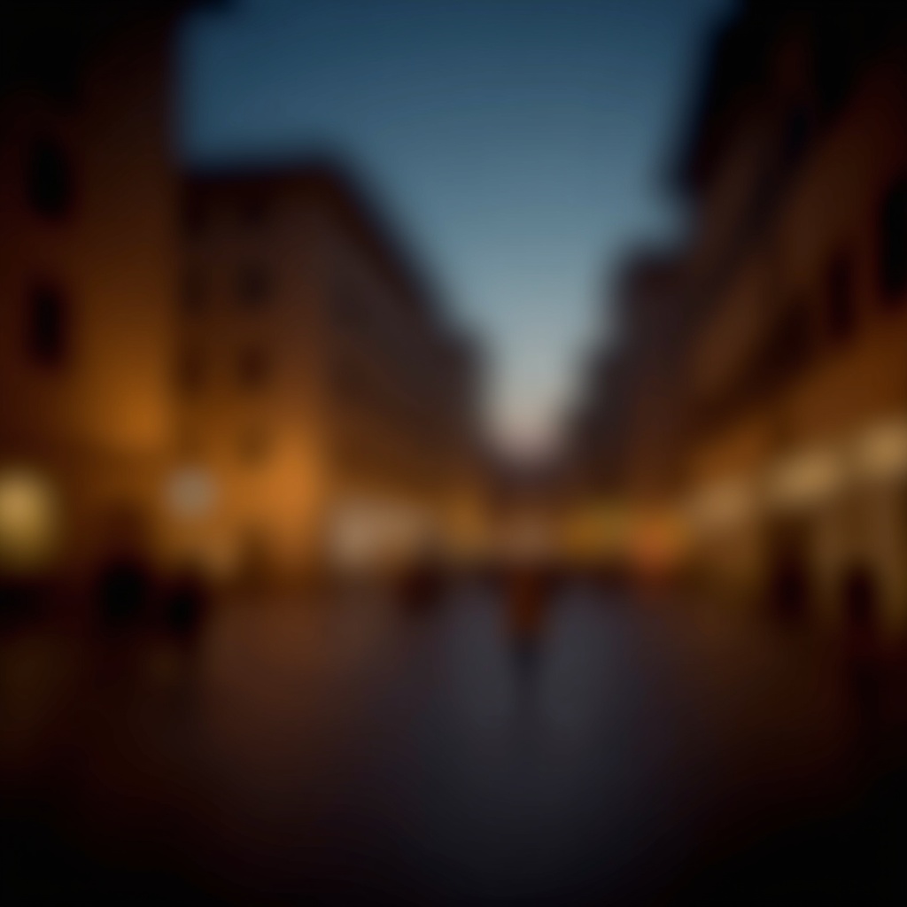 Dettaglio di viaggio a Lucca: A blurry motion shot of city lights