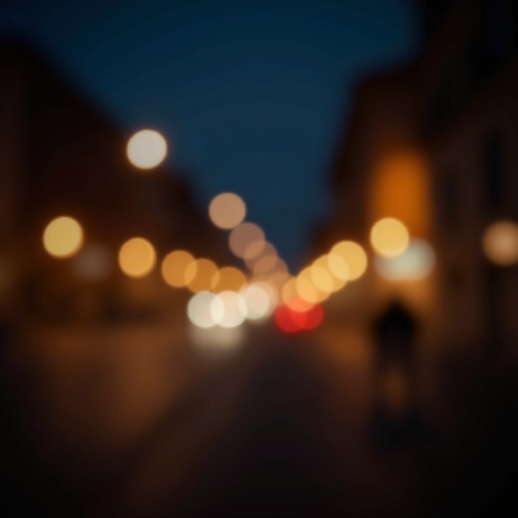 Dettaglio di viaggio a Palermo: A blurry motion shot of city lights